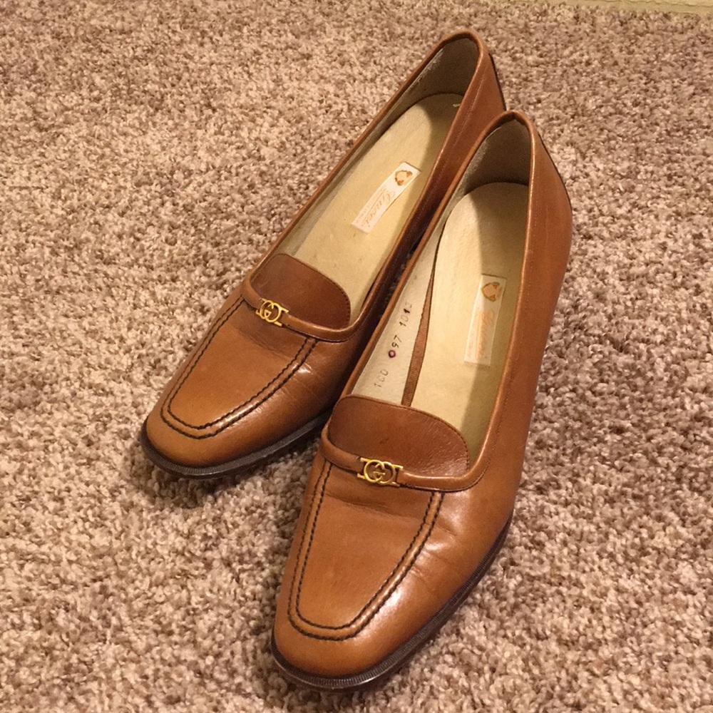 VINTAGE GUCCI HIGH HEEL LOAFERS